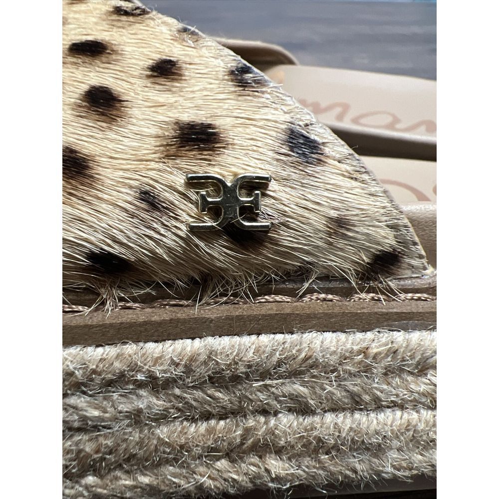 Sam Edelman Animal  Cheetah Print Fur Texture Platform Slide Sandal Shoes 10 - Picture 3 of 10